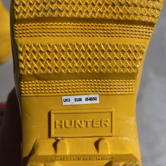 Hunter original kids gloss yellow boots - Picture 7 of 11